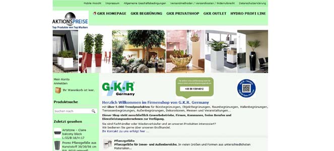 Firmenshop der GKR Germany